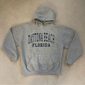 Daytona Beach Florida gray hoodie sweatshirt medium Pacific & Co with pocket